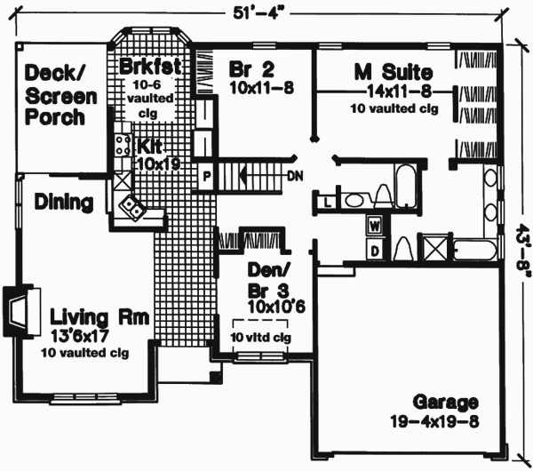 Architectural House Design - Country Floor Plan - Main Floor Plan #320-529