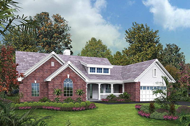 Home Plan - Traditional Exterior - Front Elevation Plan #57-362