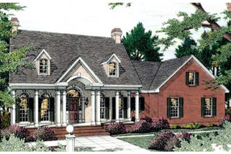 Dream House Plan - Southern Exterior - Front Elevation Plan #406-118