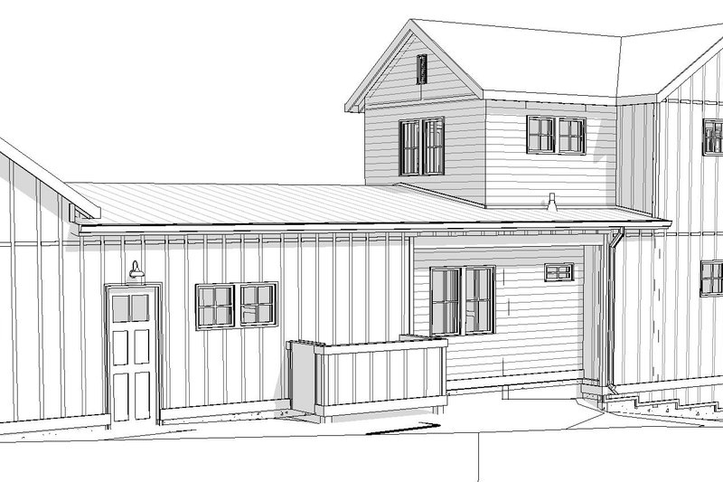 Architectural House Design - Exterior - Other Elevation 1 for Farmhouse House Plan #895-173 - 4 bed, 3.5 bath