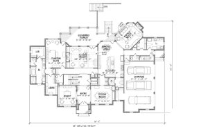 Floor Plan - Main Floor for European House Plan #1054-30 - 4 bed, 4.5 bath