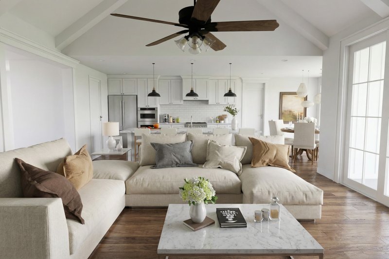 House Blueprint - Interior - Family Room for Farmhouse House Plan #923-469 - 3 bed, 3 bath