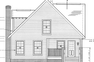 Exterior - Rear Elevation for Craftsman House Plan #312-138 - 4 bed, 2.5 bath