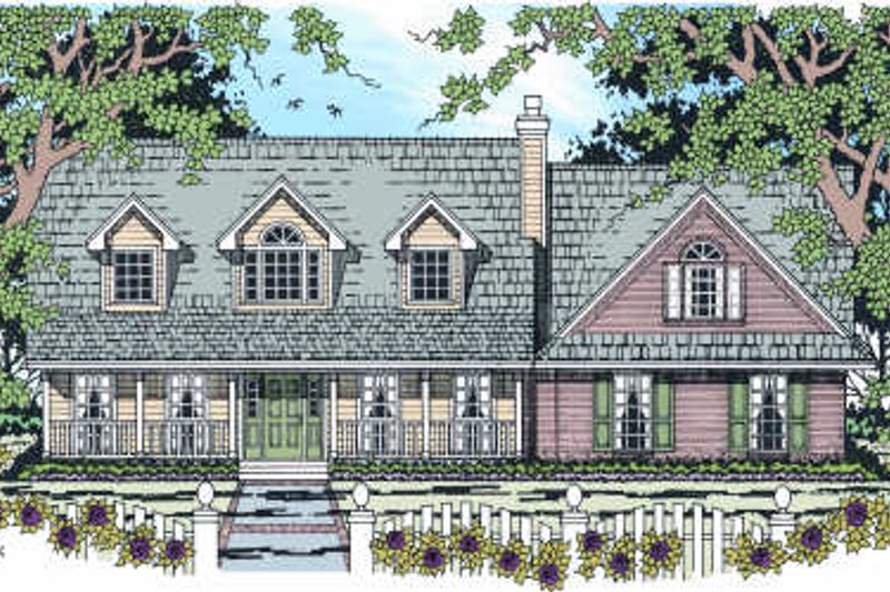 Architectural House Design - Country Exterior - Front Elevation Plan #42-346