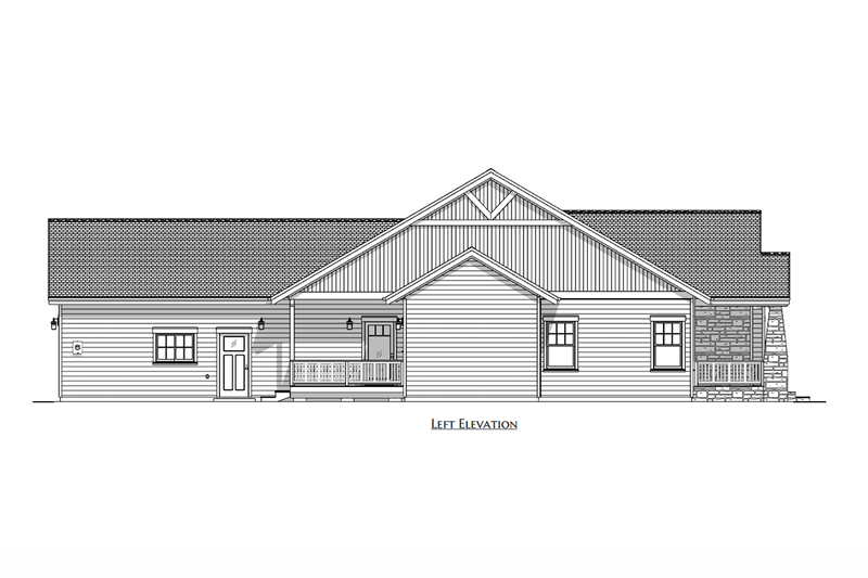 Architectural House Design - Exterior - Other Elevation 2 for Craftsman House Plan #1099-23 - 3 bed, 2 bath