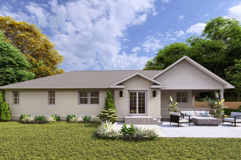 Home Plan - Exterior - Rear Elevation for Ranch House Plan #1060-302 - 3 bed, 2 bath