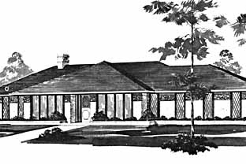 House Blueprint - Modern Exterior - Front Elevation Plan #36-388