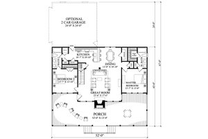 Floor Plan - Main Floor for Country House Plan #137-375 - 4 bed, 3 bath