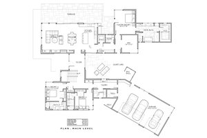 Floor Plan - Main Floor for Modern House Plan #892-32 - 4 bed, 4.5 bath