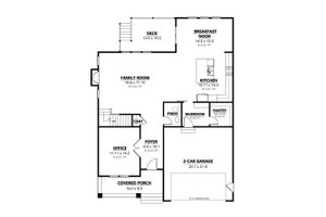Floor Plan - Main Floor for Farmhouse House Plan #1080-4 - 4 bed, 3.5 bath