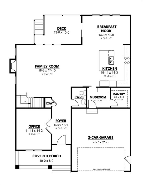 Dream House Plan - Farmhouse Floor Plan - Main Floor Plan #1080-4