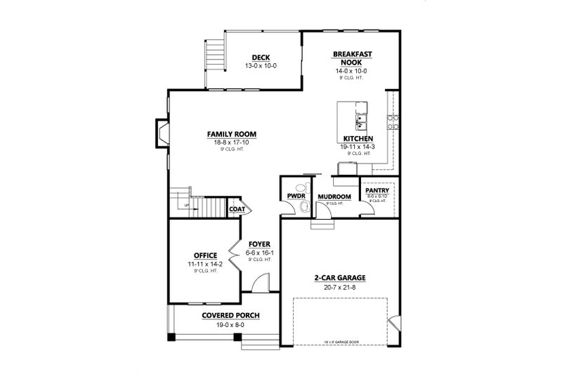 Dream House Plan - Floor Plan - Main Floor for Farmhouse House Plan #1080-4 - 4 bed, 3.5 bath