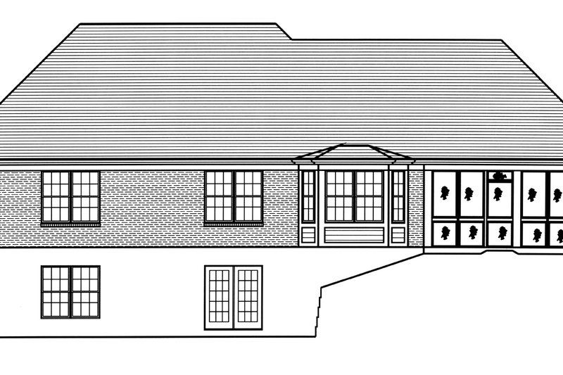 House Design - Exterior - Rear Elevation for Traditional House Plan #46-901 - 3 bed, 2 bath