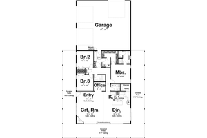 Floor Plan - Main Floor for Barndominium House Plan #455-244 - 3 bed, 2 bath