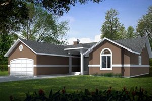 Ranch Exterior - Front Elevation Plan #100-426