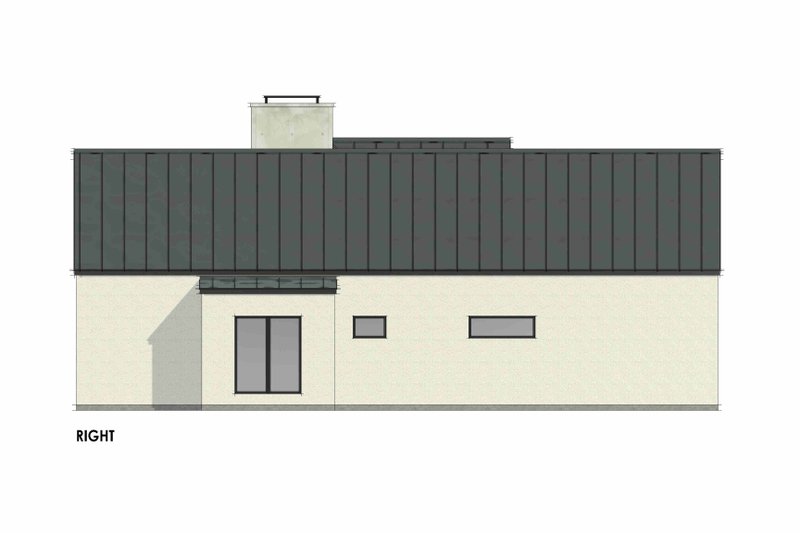 House Design - Exterior - Other Elevation 1 for Modern House Plan #1096-72 - 3 bed, 2 bath