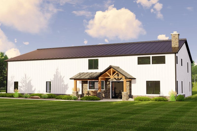 House Blueprint - Farmhouse Exterior - Front Elevation Plan #1064-100