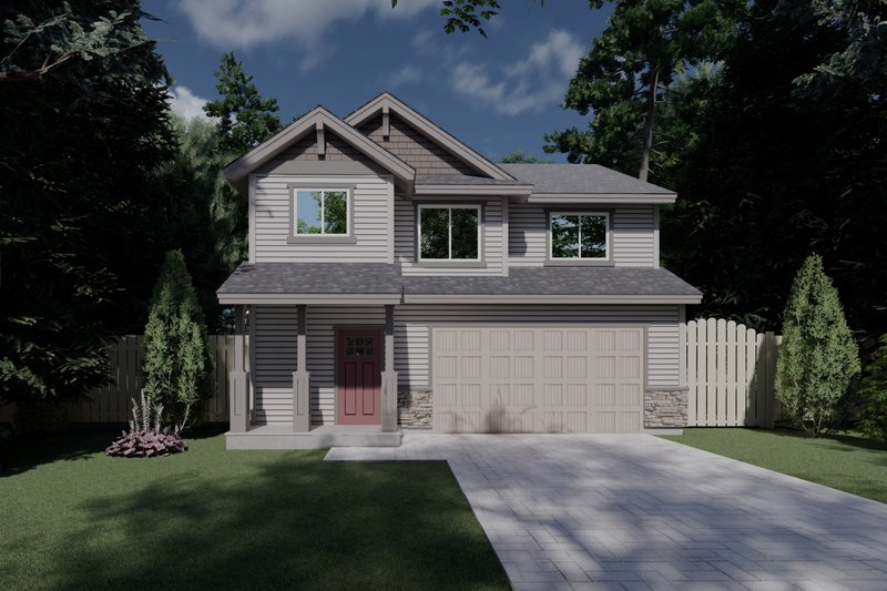 Dream House Plan - Craftsman Exterior - Front Elevation Plan #53-752