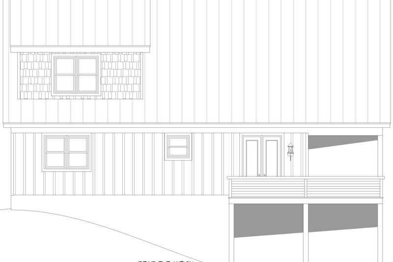 House Plan Design - Exterior - Rear Elevation for Cabin House Plan #932-1046 - 3 bed, 2.5 bath