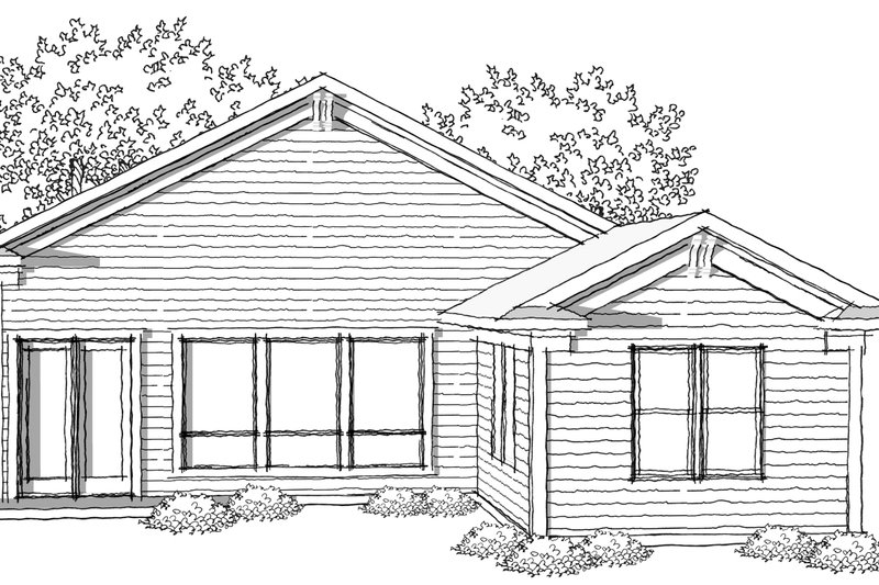 House Plan Design - Photo 1 for Ranch House Plan #70-1025 - 2 bed, 2 bath