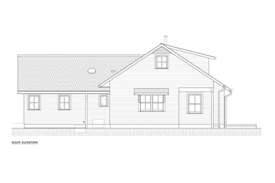 Exterior - Other Elevation 2 for Cottage House Plan #890-8 - 4 bed, 1.5 bath