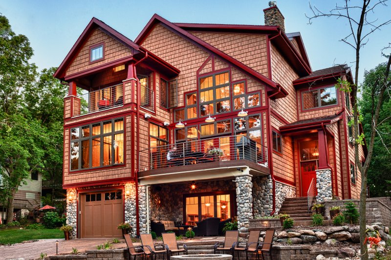 Architectural House Design - Craftsman Exterior - Rear Elevation Plan #70-1433