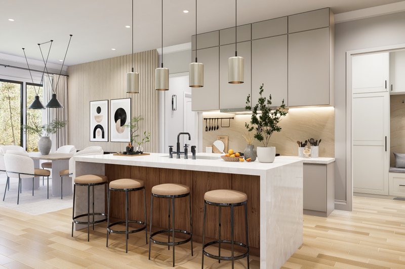 House Blueprint - Interior - Kitchen for Contemporary House Plan #54-679 - 3 bed, 2 bath