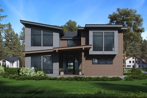 Contemporary Exterior - Front Elevation Plan #1066-209