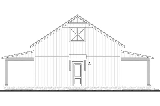 Exterior - Rear Elevation for Barndominium House Plan #430-370 - 3 bed, 2 bath