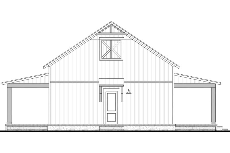 Home Plan - Exterior - Rear Elevation for Barndominium House Plan #430-370 - 3 bed, 2 bath