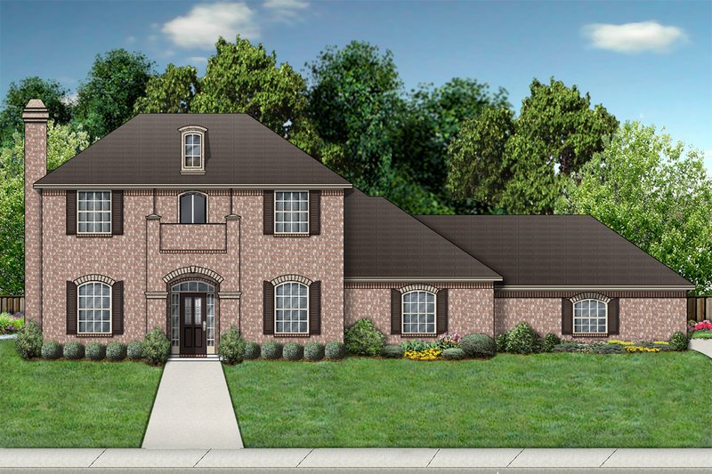 Dream House Plan - Traditional Exterior - Front Elevation Plan #84-389