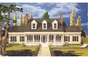 Country Exterior - Front Elevation Plan #3-340