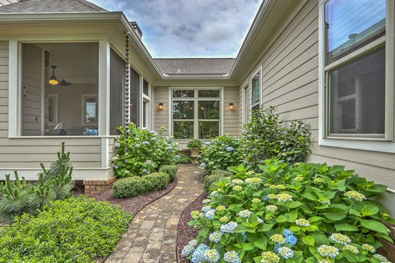 Exterior - Rear Elevation 1 for Ranch House Plan #437-89 - 3 bed, 3.5 bath