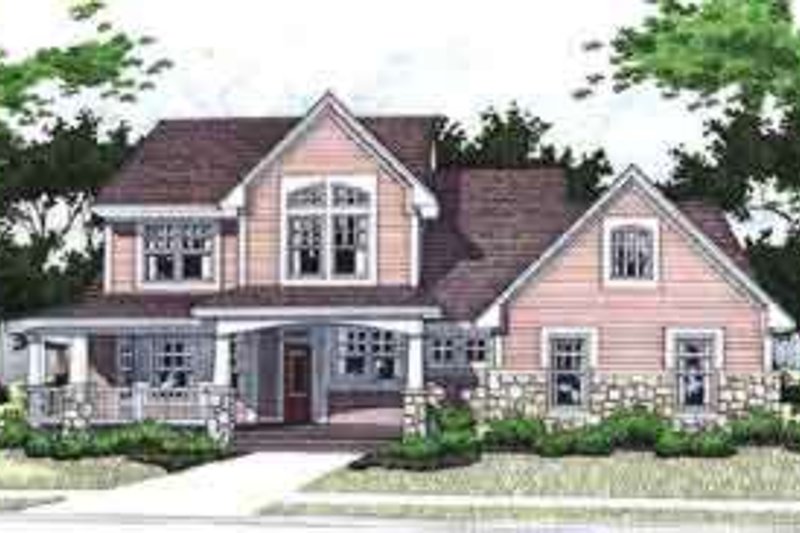 House Blueprint - Country Exterior - Front Elevation Plan #120-137