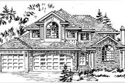 European Style House Plan - 4 Beds 2.5 Baths 2492 Sq/Ft Plan #18-241 