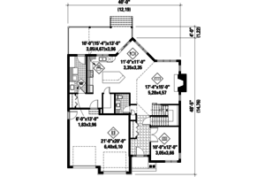 Floor Plan - Main Floor for Traditional House Plan #25-4488 - 3 bed, 2 bath