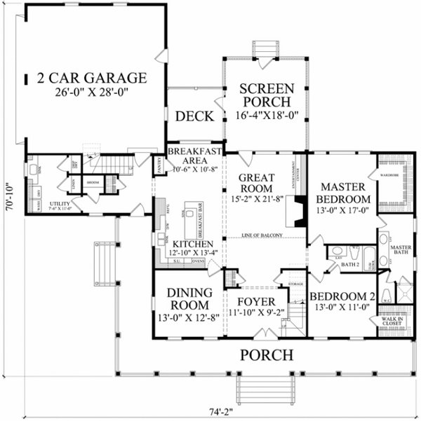 Dream House Plan - Cottage Floor Plan - Main Floor Plan #137-412