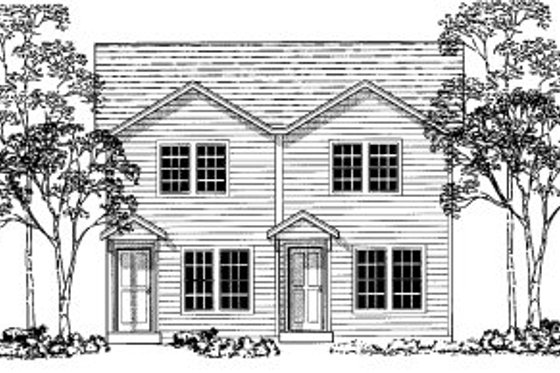 Exterior - Front Elevation for Traditional House Plan #303-362 - 2 bed, 1.5 bath