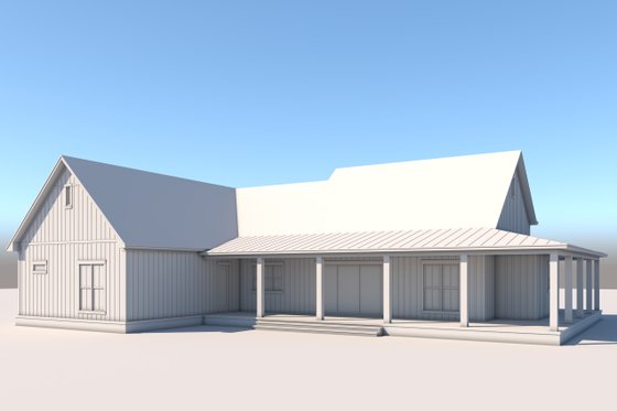 Exterior - Rear Elevation for Farmhouse House Plan #430-327 - 3 bed, 2.5 bath