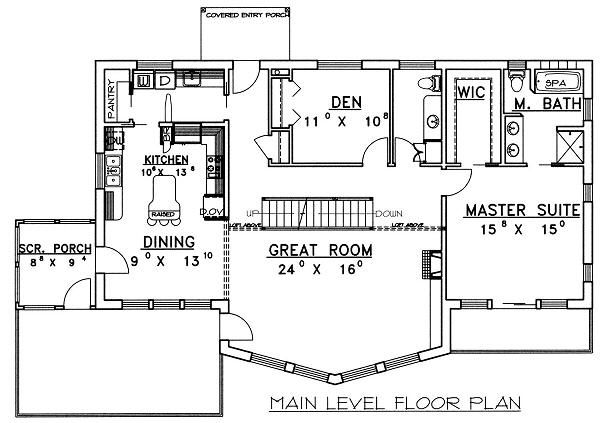 Contemporary Floor Plan - Main Floor Plan #117-521