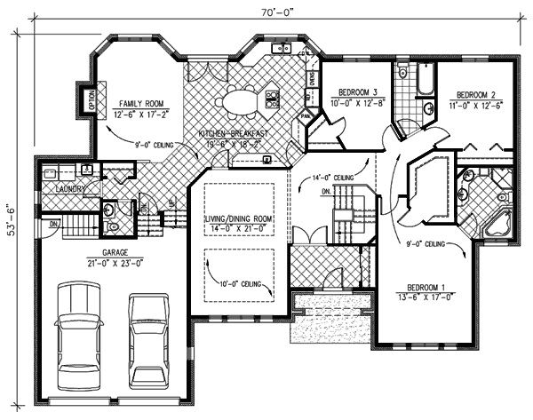 European Floor Plan - Main Floor Plan #138-303