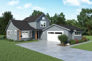 Exterior - Front Elevation Dream House Plan - Farmhouse Exterior - Front Elevation Plan #1070-162