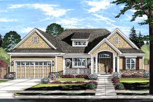 Ranch Exterior - Front Elevation Plan #46-882