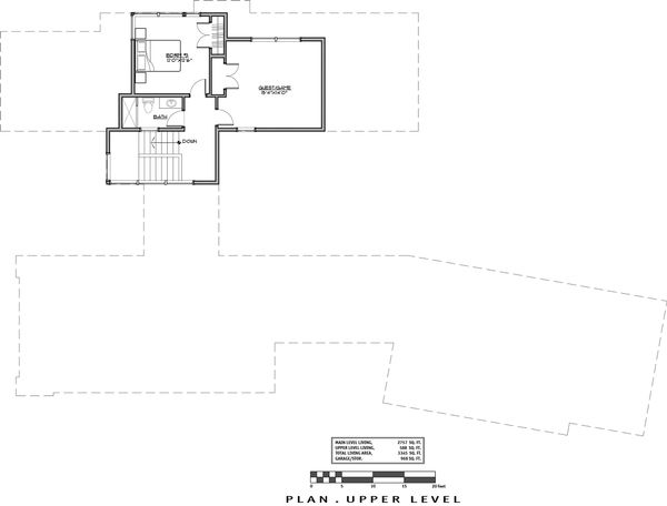 Contemporary Floor Plan - Upper Floor Plan #892-23
