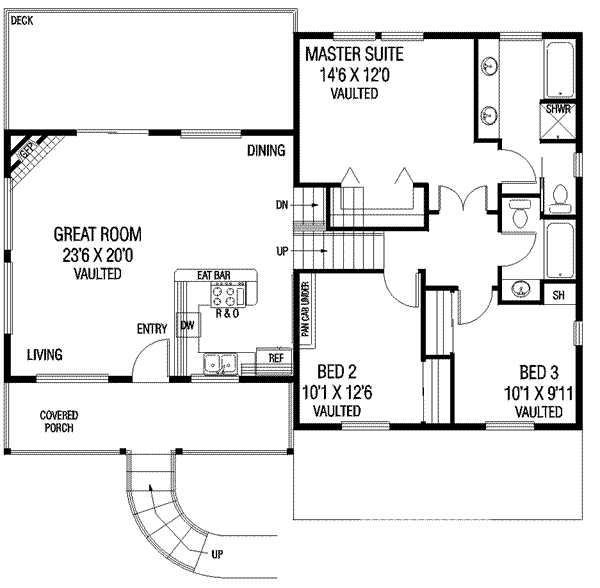 House Plan Design - Traditional Floor Plan - Main Floor Plan #60-103