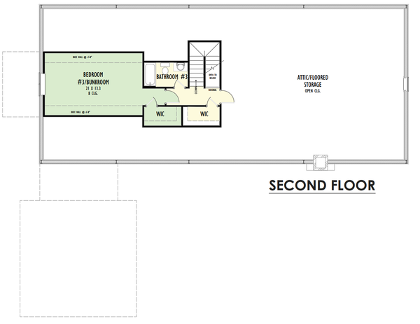 Barndominium Floor Plan - Upper Floor Plan #1092-38