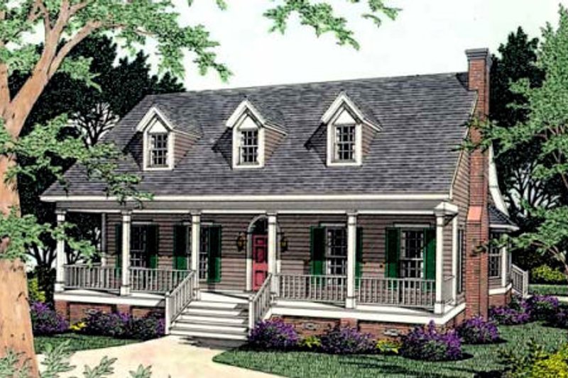 Dream House Plan - Southern Exterior - Front Elevation Plan #406-158