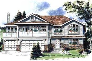 Traditional Exterior - Front Elevation Plan #18-9342
