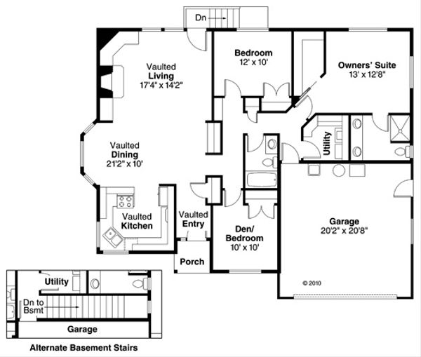 House Plan Design - Country Floor Plan - Main Floor Plan #124-368