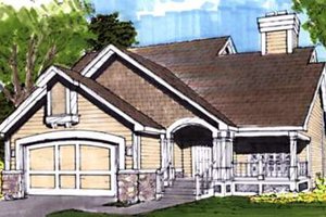 Country Exterior - Front Elevation Plan #320-351